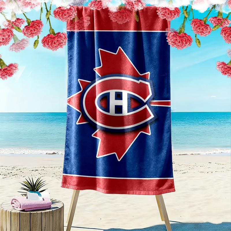 Montreal Canadiens Print Beach Towel, Large Soft Quick Dry Towel for Beach Camping Swimming