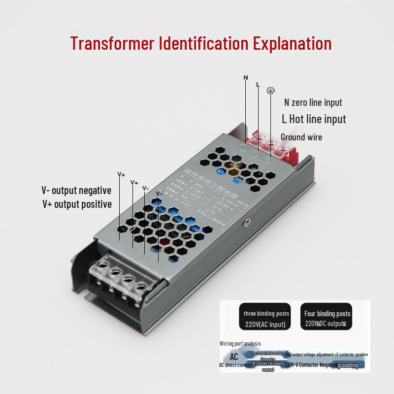 Ultra-thin Silent Indoor 220V To 24V LED Driver Transformer for Light Box, 60/400W, 12V Output