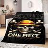 OnePiece Anime Print Blanket Warm  Comfortable Flannel Blanket Suitable for Bedrooms, Sofas, Beds, Chairs, Picnics, Travel