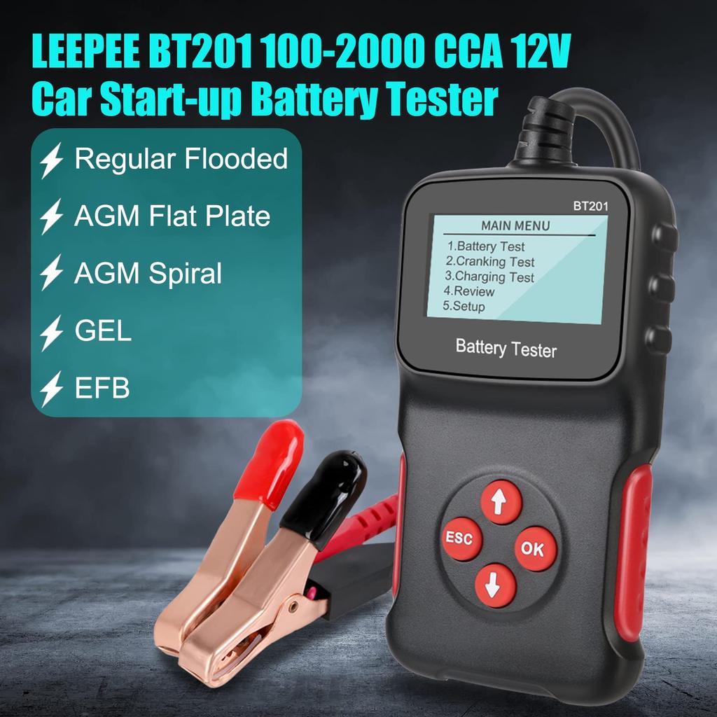 12V Car Battery Tester,Automotive 100-2000 CCA Battery Load Tester,Auto Alternator Tester Digital,Battery Analyzer for Cars Trucks Ship SUV Motorcycle