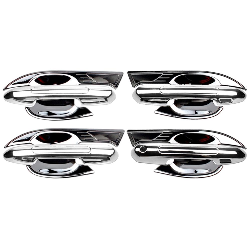 Gloss Black Car Styling Door Handle + Bowl Cover Trim Kits Exterior Accessories For Toyota RAV4 2019 2020 2021 2022 2023 2024
