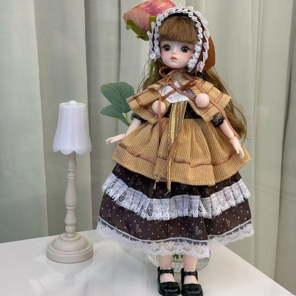 1/6 SD 30cm BJD panenka s oblečením Dlouhé vlasy Princezna Make-up Kloubová panenka Miminka