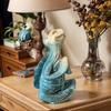 1 Stück Zen-Meditations-Schildkrötenstatue Ornament, Blauer Heilungsstil, Geeignet für Wohnzimmer, Schreibtisch, Arbeitszimmer, Heimdekoration, Ruhige Atmosphäre Deko