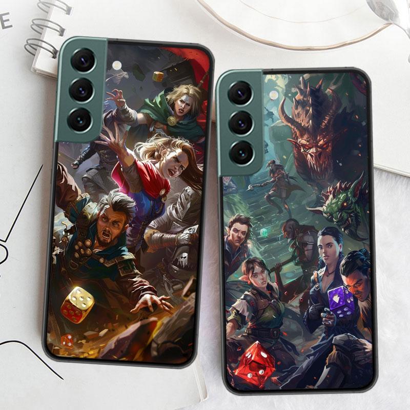Game D-Dungeons D-Dragons D-DND Phone Case For Samsung Galaxy S22 S25 Ultra S21 S10 Plus S26 Edge S20 S23 S24 FE Cover Silic