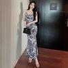 European And American Style Women'S Clothing Sexy Halter Leopard Print Fishtail Long Dress Dress 7