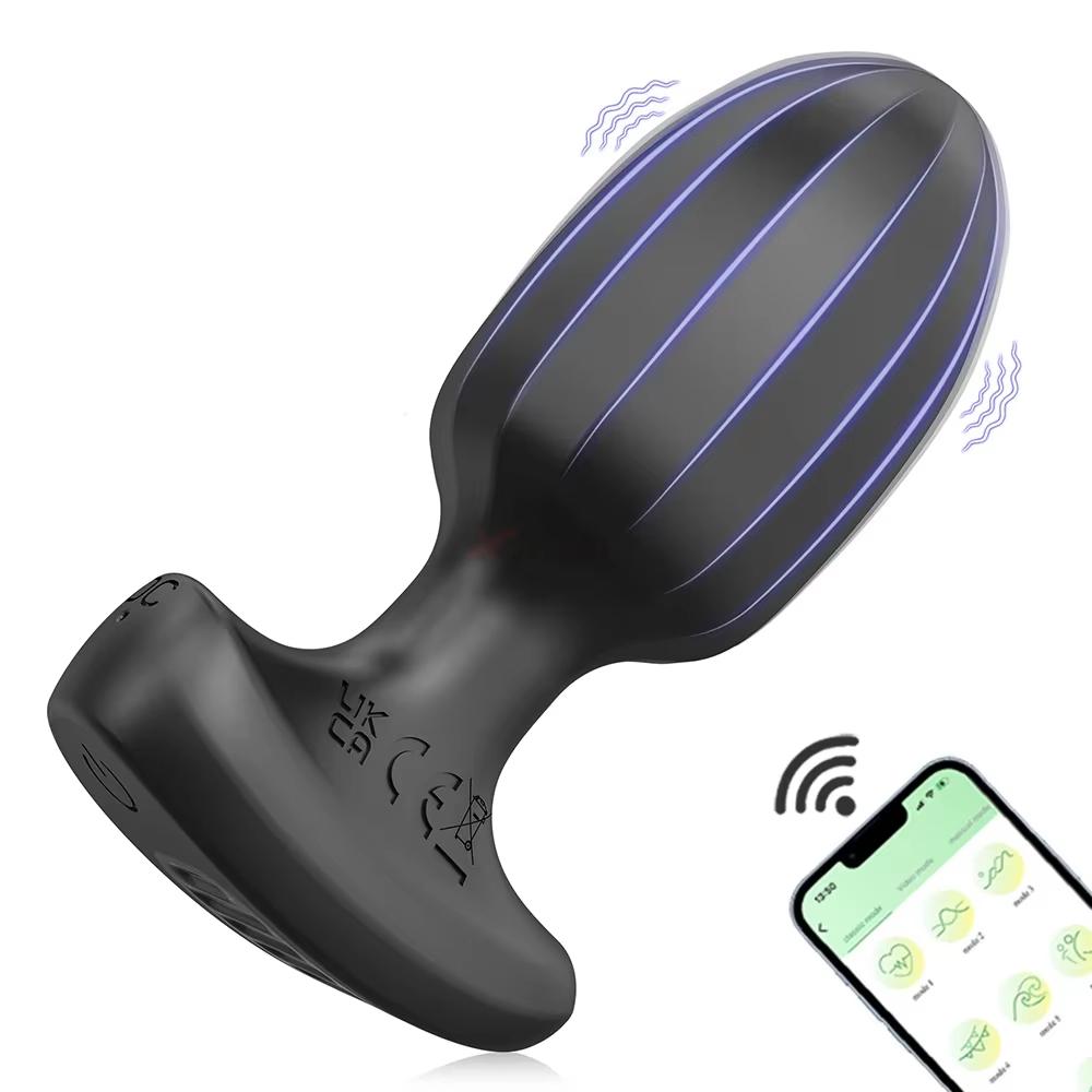 APP Control Vibrating Butt Plug for Men Prostate Massager Anal Vibrator for Gay Prostate Stimulator Masturbator Sex Toy for Men