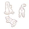 3Pcs Cute Cartoon Cat Cookie Cutters Set Cartoon Pressable Biscuits Mold
