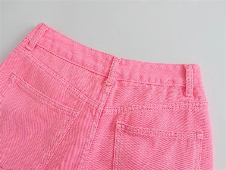 Women's Plus Size Pink High-Waist Straight-Leg Jeans (Summer 2022)