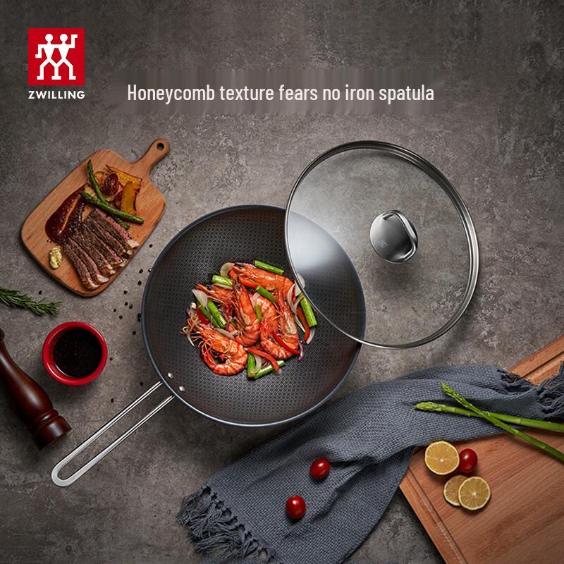 Zwilling Twin Nova Plus 30cm Coated Stainless Steel Wok