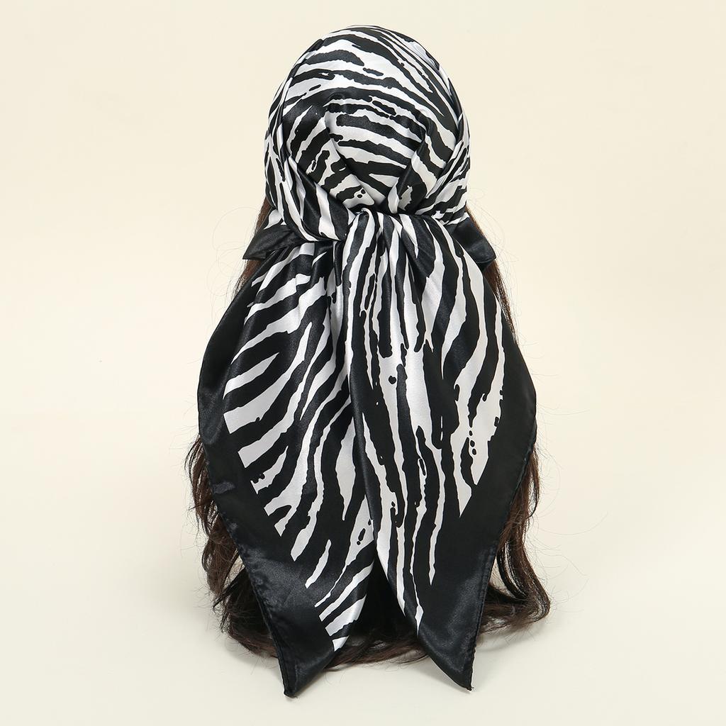 90x90cm Leopard Print Square Scarf Women's Hijab Head Wrap Scarf Shawl Neck Kerchief Head Bands Foulard Female Scarfs