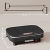 Vibration Plate, Lights, Bluetooth, 3 Programs, 99 Speeds, Remote, 47 x 32 x 12 cm, Black