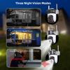 Icsee Wireless WiFi Surveillance Camera: HD, Full-Color Night Vision, Three-Screen, Remote Mobile Monitoring, Outdoor Use.