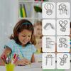 Juksun 32 Pack Metal Puzzles Set, Varying Difficulty, Smooth Surface, 18x13.5cm, Adult Brain Teaser Stress Relief Toys