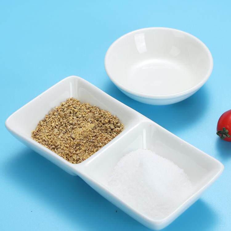 Creative Round White Ceramic Dipping & Seasoning Plate