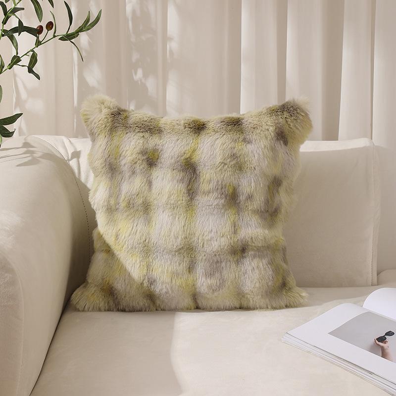 

Пузырчатый бархат Имитация кроличьего меха Однотонный Тай-дай Плюшевая подушка для дивана в гостиную Подушка из пузырчатого меха Домашний текстиль Декор 45 * 45cm (excluding core)