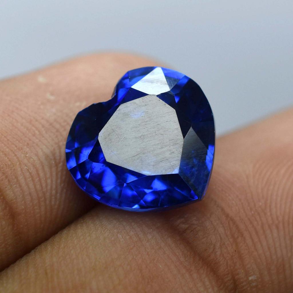 Natural Blue Sapphire Loose Gemstone 10.40 ct Ceylon Heart Shape September Birthday Birthstone