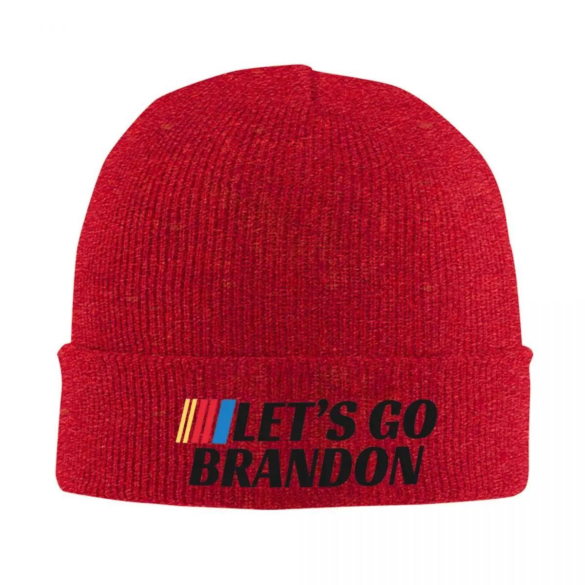 Новая Америка Let s Go Brandon Шапка Зимние шапки Вязаная кепка Повседневная Бейсболка