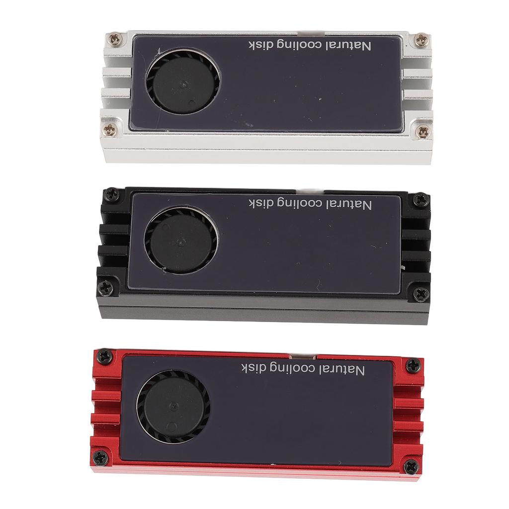 NVMe M.2 Heatsink Temperature Display Aluminum High Performance SSD Cooler with Dual Thermal Silicon