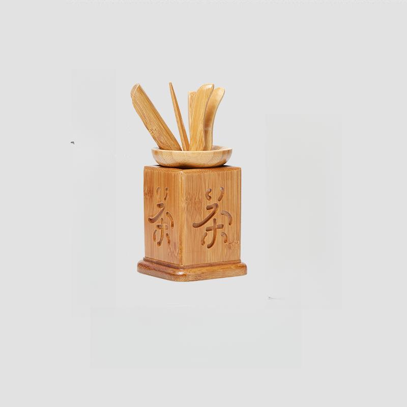 

Bamboo Kung Fu Tea Accessories Bamboo Tea Ceremony Six Gentlemen Set Cushion Scoop Clips Tea Art Tools