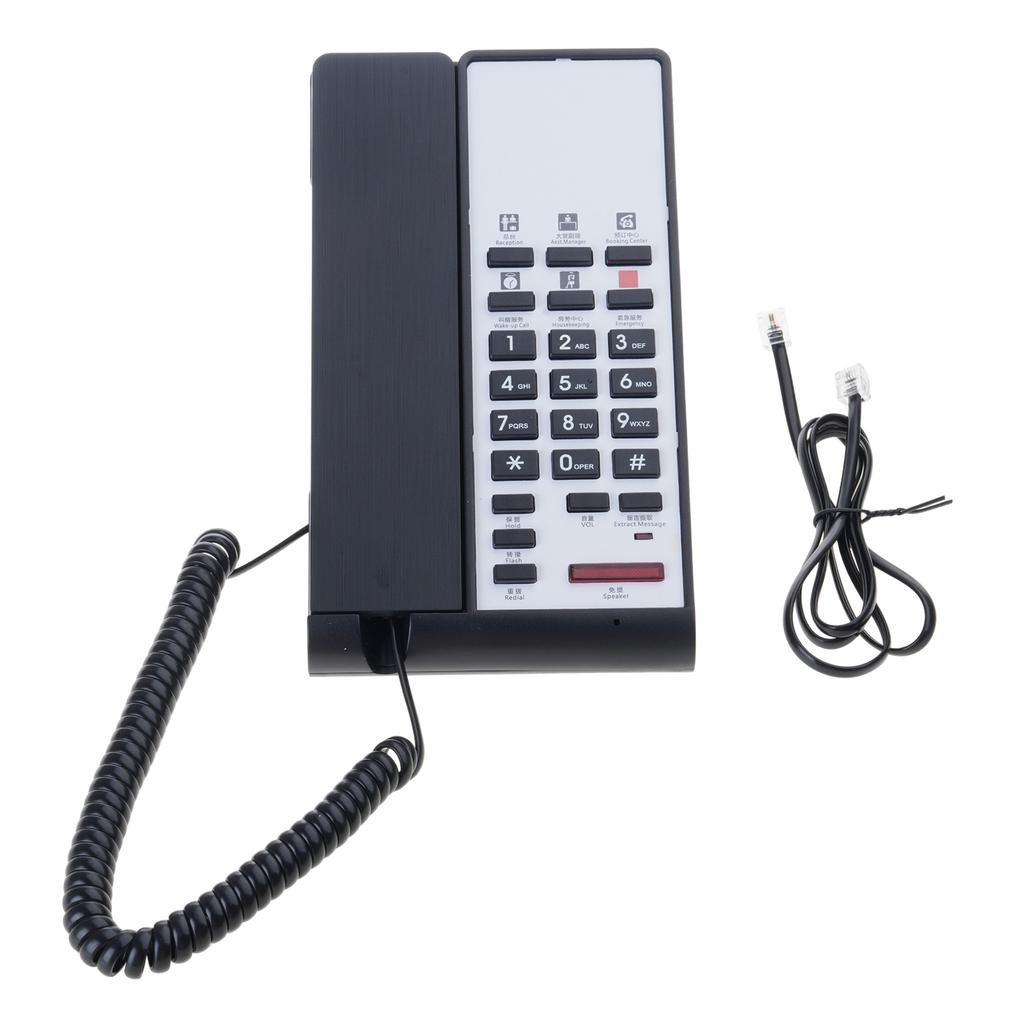 Corded Landline Phone Big Button Household Business Desktop Landline Telephone for Office Home Hotel Guest Room