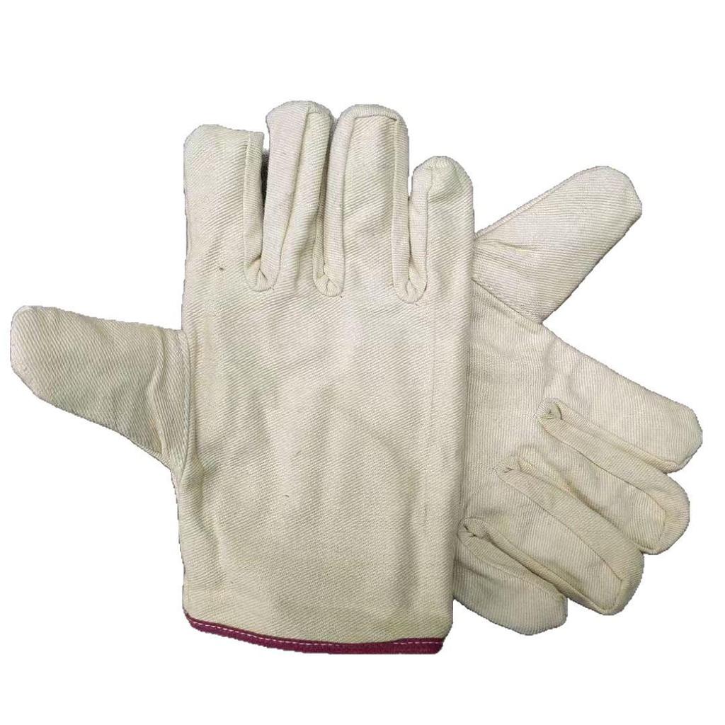 Heavy-Duty Leather Canvas Welding Gloves – Oil & Wear Resistant