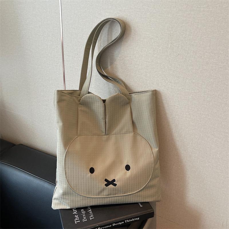 Large Capacity Miffy Tote Bag for Women - Versatile Plaid Commuter, Handbag, Shoulder Bag.