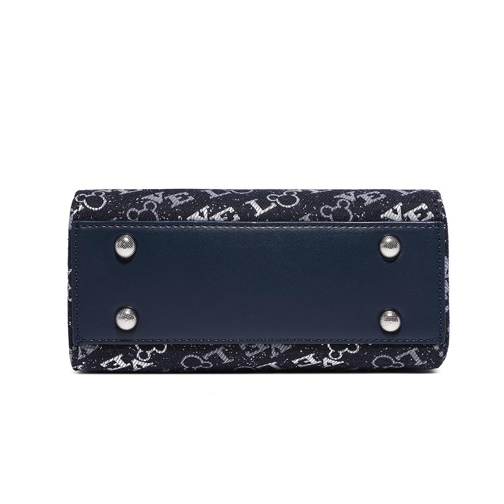 New Disney Mickey Series PU, Textile Mixture One Shoulder Handbag Women's Blue BMK-71667L