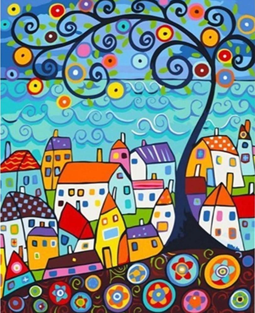 

5D DIY алмазная картина 2024 новый мультфильм дом полный круглый алмазный крест набор для вышивки алмазная вышивка украшение дома подарки Full Round 30x40CM