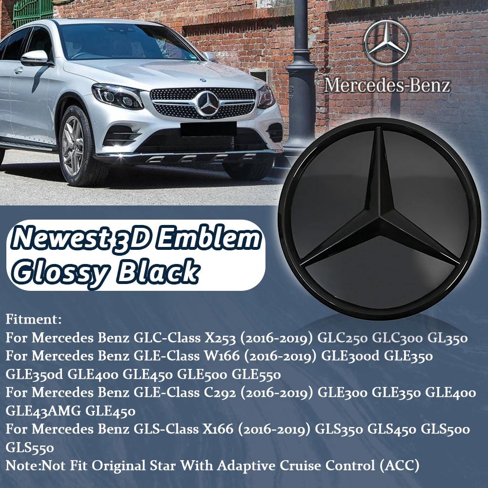 Glossy Black OE Style LED Front Grille Star Emblem Logo For Mercedes Benz GLC250 GLC300 GLC350 GLE400 GLE450 GLS350 GLS350 16-19