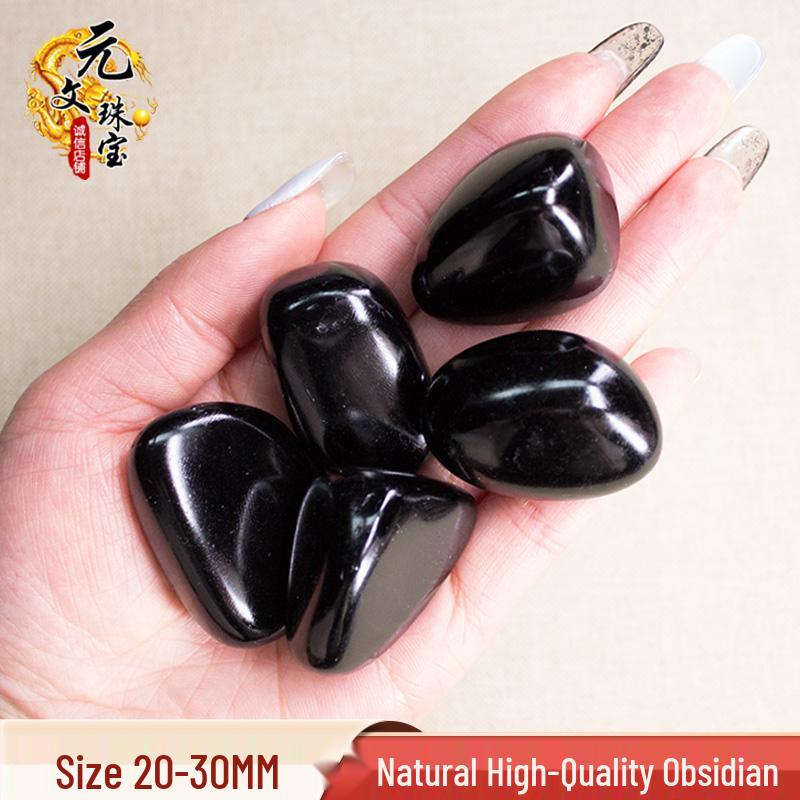 Black Obsidian Crushed Stone Ornament for Fish Tank Purification and Landscaping