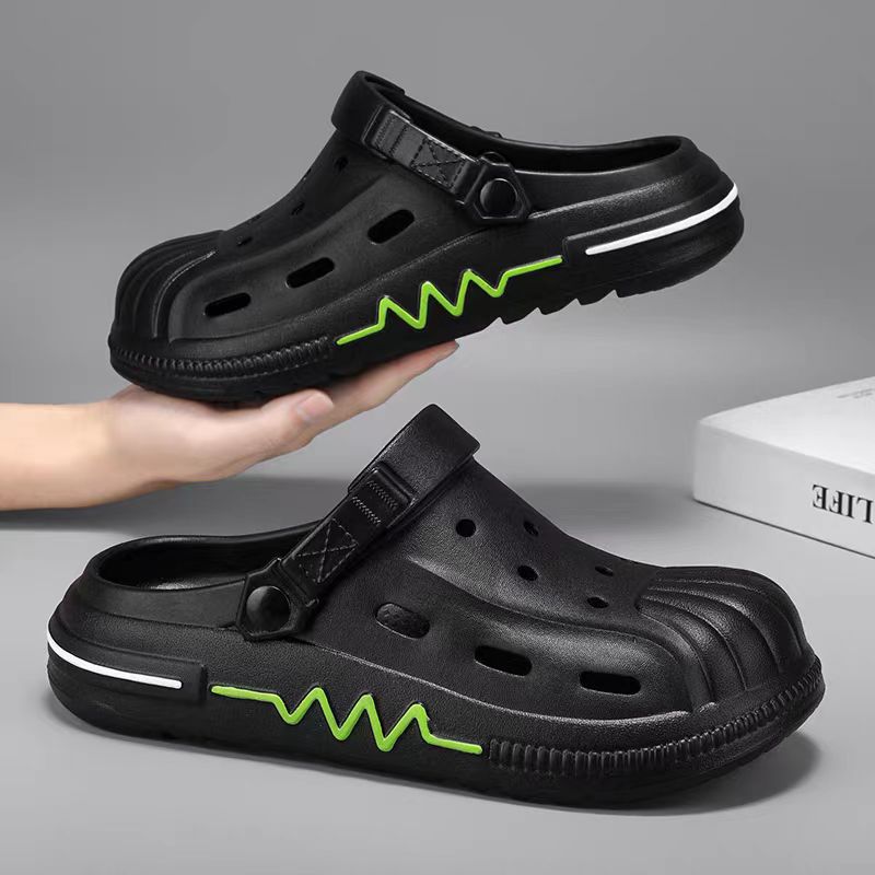 

Летняя мужская садовая обувь, сандалии из ЭВА, модная повседневная пляжная обувь, нескользящие тапочки с мягкой подошвой для занятий спортом на открытом воздухе 40-41