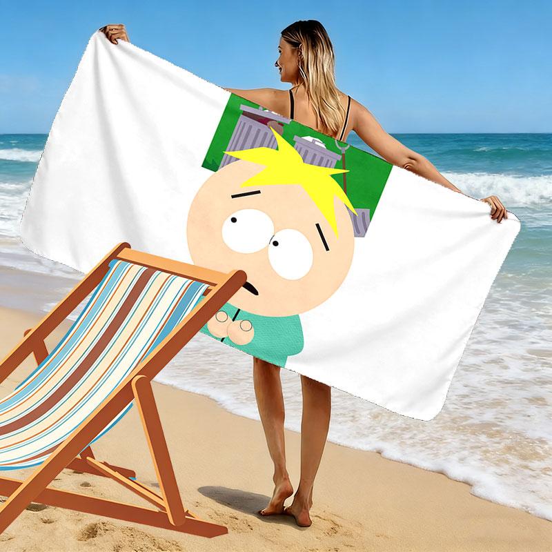 Butters Print Beach Towel, Large Soft Quick Dry Towel for Beach Camping Swimming