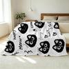 Lightweight Cartoon Cat Flannel Blanket – Soft, Warm, Skin-Friendly, Versatile for Home & Car, Ideal for Christmas, Halloween & Daily Leisure Use