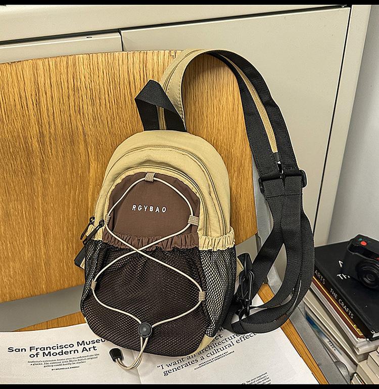 

Нейлоновая тканевая сумка женская большой вместимости новая летняя повседневная нишевая сумка-мессенджер спортивного стиля рюкзак хаки