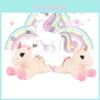 Adorable Rainbow Unicorn Plush Toy For Kids Soft Cuddly Pillow And Comfort Doll