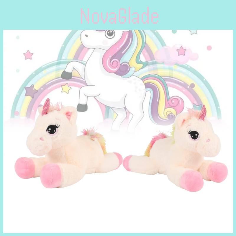 Adorable Rainbow Unicorn Plush Toy For Kids Soft Cuddly Pillow And Comfort Doll