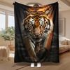 Majestic Tiger Soft Throw Blanket, Realistic Print, Exclusive for Wildlife Lovers, Multi-Purpose Warm Cozy Home Decor Gift
