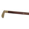 Gehstock aus Messing mit Golfkeilgriff