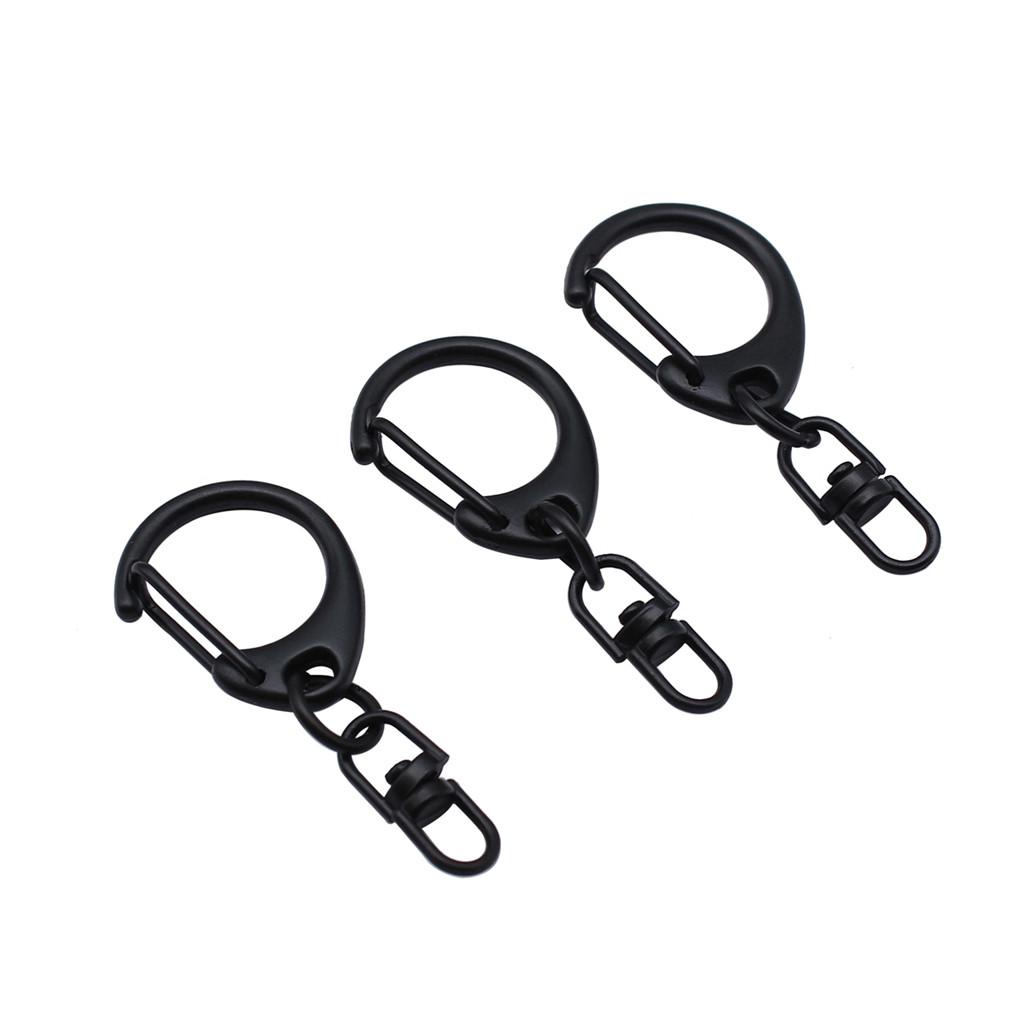 Multi Color D Ring Swivel Clasps Keychain Findings For DIY Projects Materials