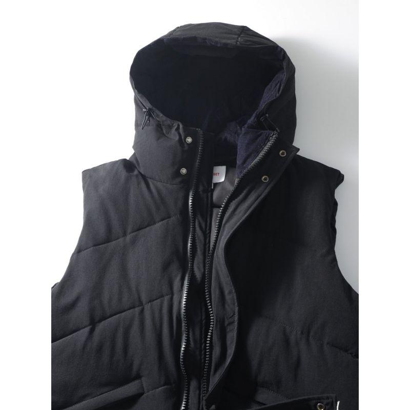 Japan fashion Retro Cotton-padded Vest Men's Winter Hood Warm Vest Outerwear Foreign Trade Cattle Goods Short Casual Vest Waistcoat