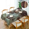 Ancient World Map Compass Skeleton Key Rectangle Tablecloth Table Decor Waterproof Kitchen Dining Tablecloth Holiday Party Decor