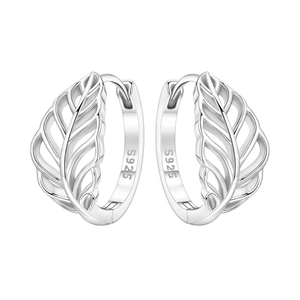 Orstarry Original 925 Sterling Silver Blue Iris Flower Earrings Women Hoop Earring Anniversary Jewelry Trendy Gifts