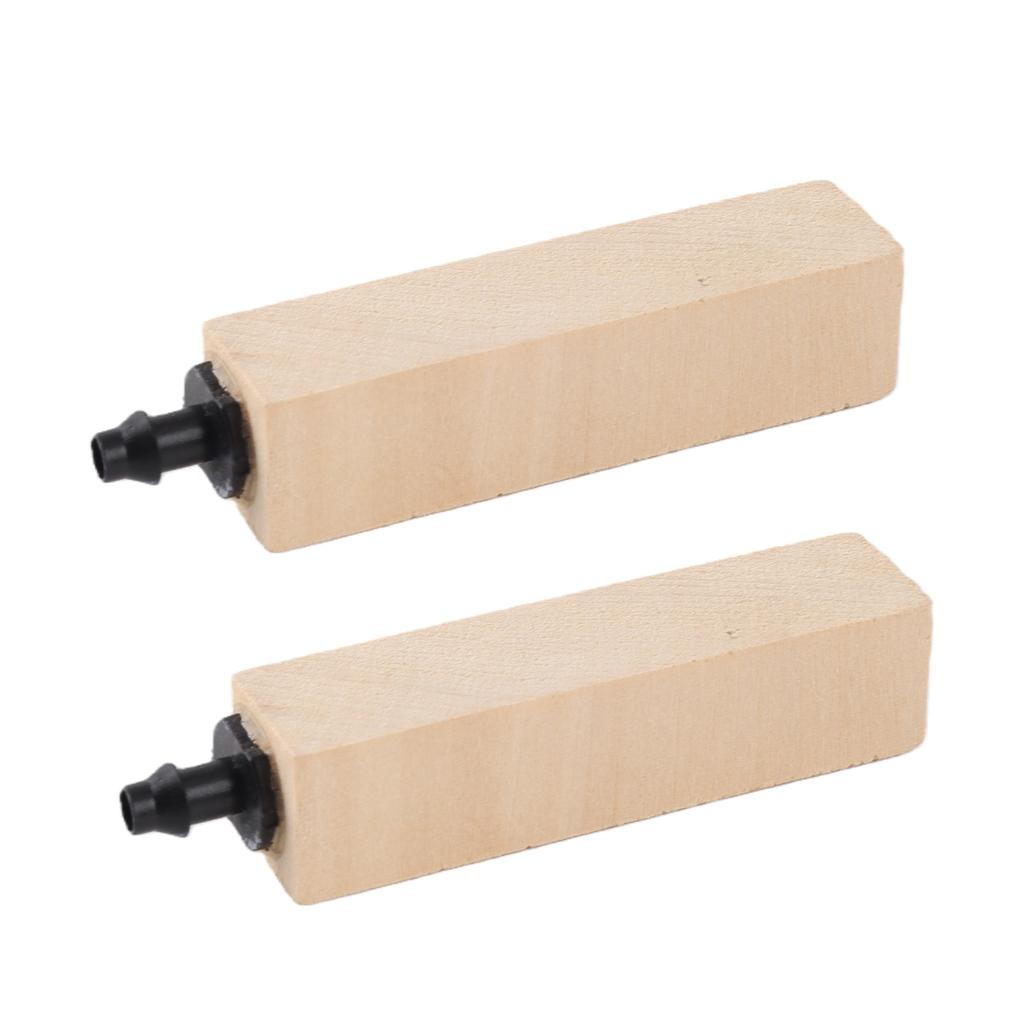 2PcsCelsiusSet Natural Wooden Bubble Stone Diffuser for Aquarium Fish (S)