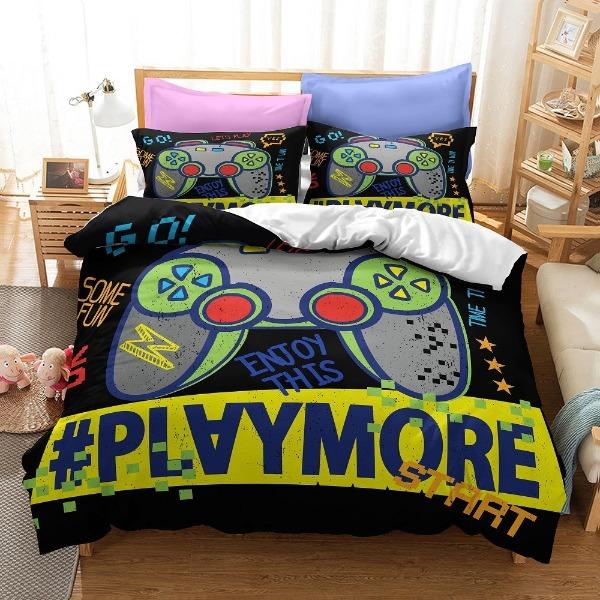 Spielekonsolen-Griff Zwei Serien Bettwäsche Dreiteiliges Eaby Heimtextil-Set