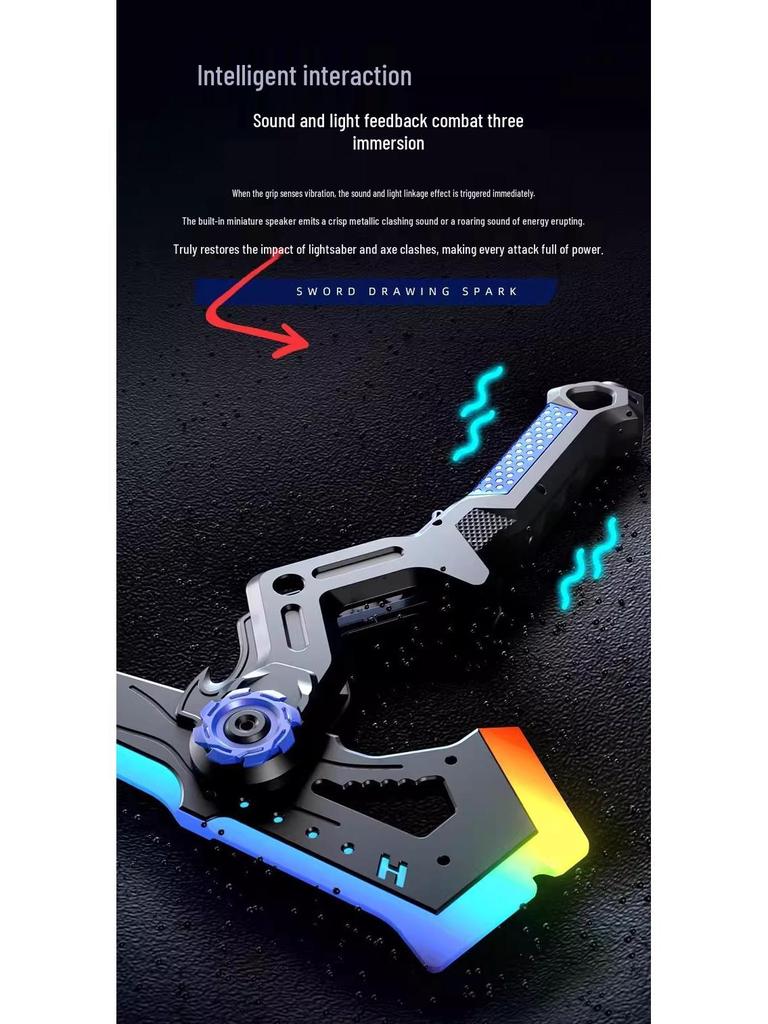 2-in-1 Axe & Laser Sword with Sound and Light Effects - Glowing Toy for Boys