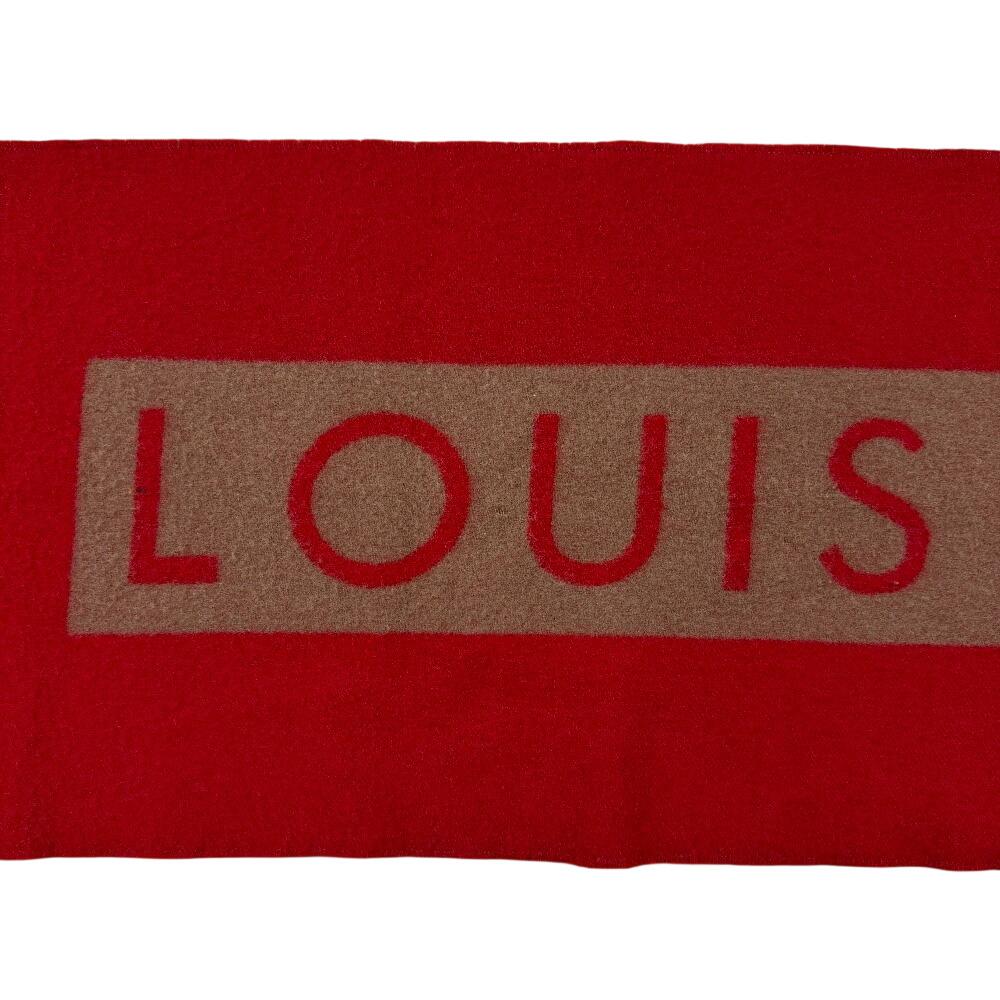 LOUIS VUITTON M71295 LV logo Monogram pattern cashmere Echarpe Baroda Scarf Red cashmere Women Used