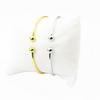 Korean Women's Glossy Silver Bead Bracelet Duo