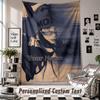 Wall Hanging Tapestry With Custom Name & Text, Billie Eilish Decorative Tapestry For Bedroom