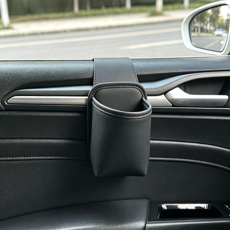 Car Door Hanging Cup Holder Waterproof Leatherette Multif Drink Storage Organizer for Keys Phone Wallet Car Accessories