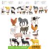 Realistic Farm Animal Figures Pvc Material With Chicken Duck Cow For Kids Educational Toy
